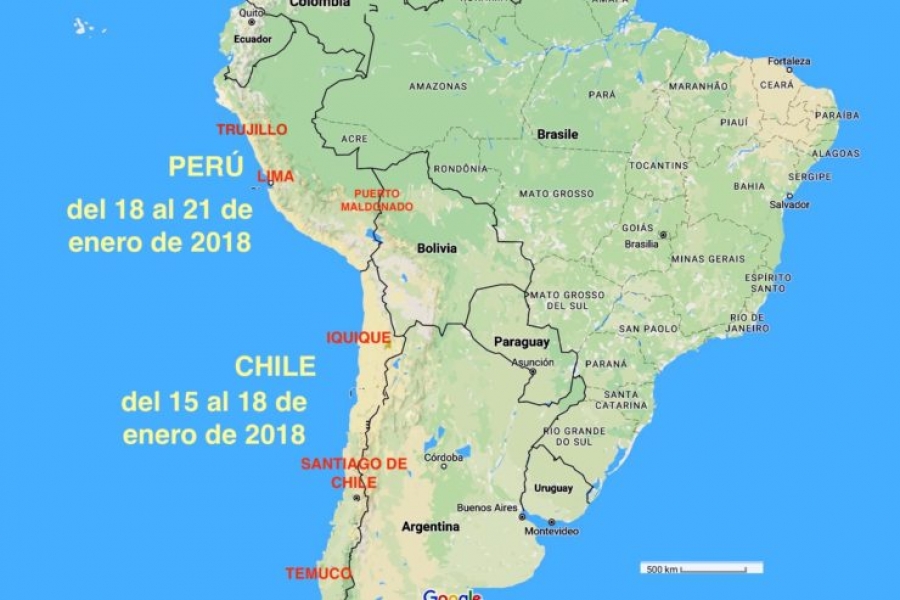 Viaje del Papa a Perú: en Lima dos lugares para recibir de 2 a 5 millones de personas