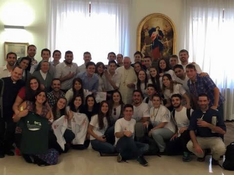 Papa Francisco recibe a jóvenes argentinos que irán a JMJ Cracovia 2016