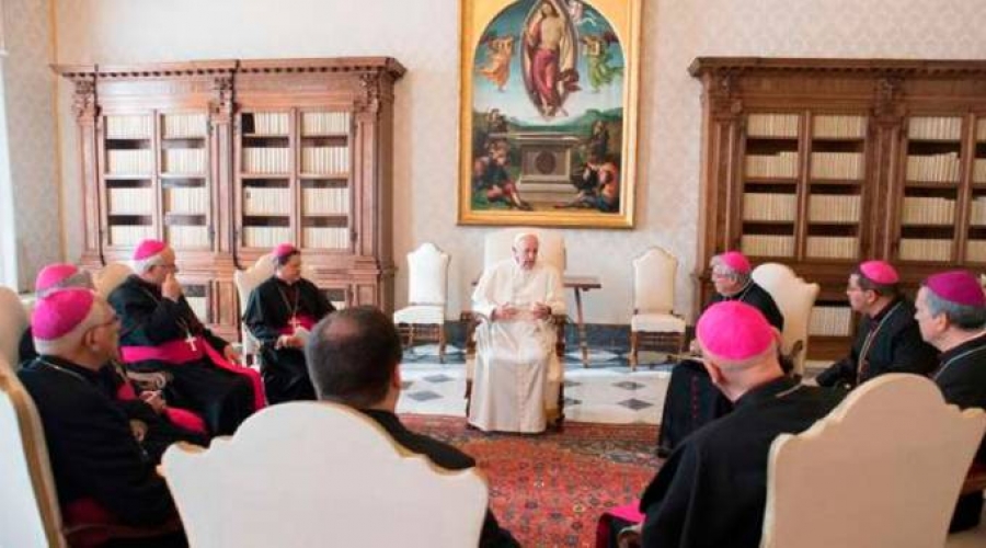 El Papa Francisco recibió a obispos de Costa Rica