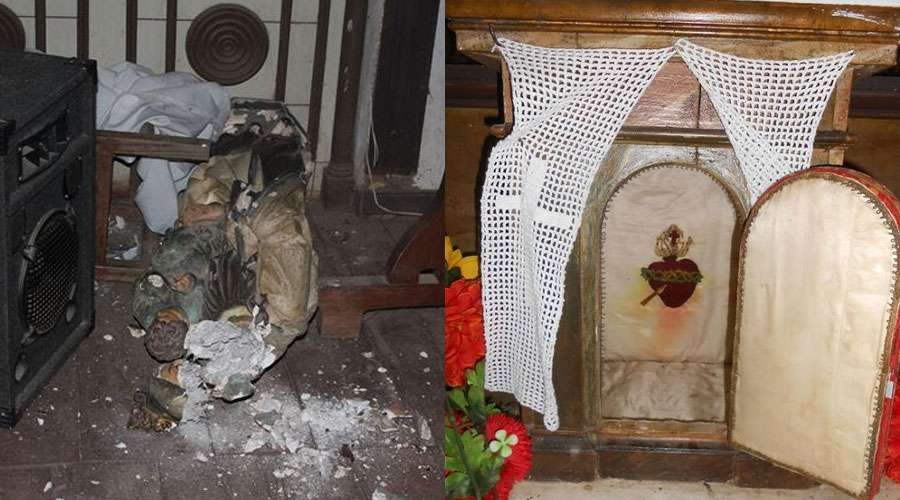 Destruyen imágenes religiosas y atacan sagrario en capilla de Chile
