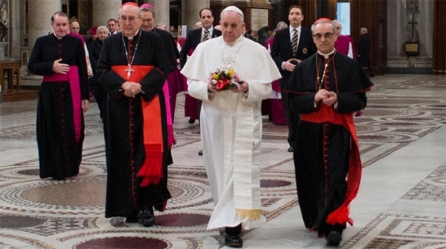 Francisco agradece su viaje a la Virgen en Santa María la Mayor