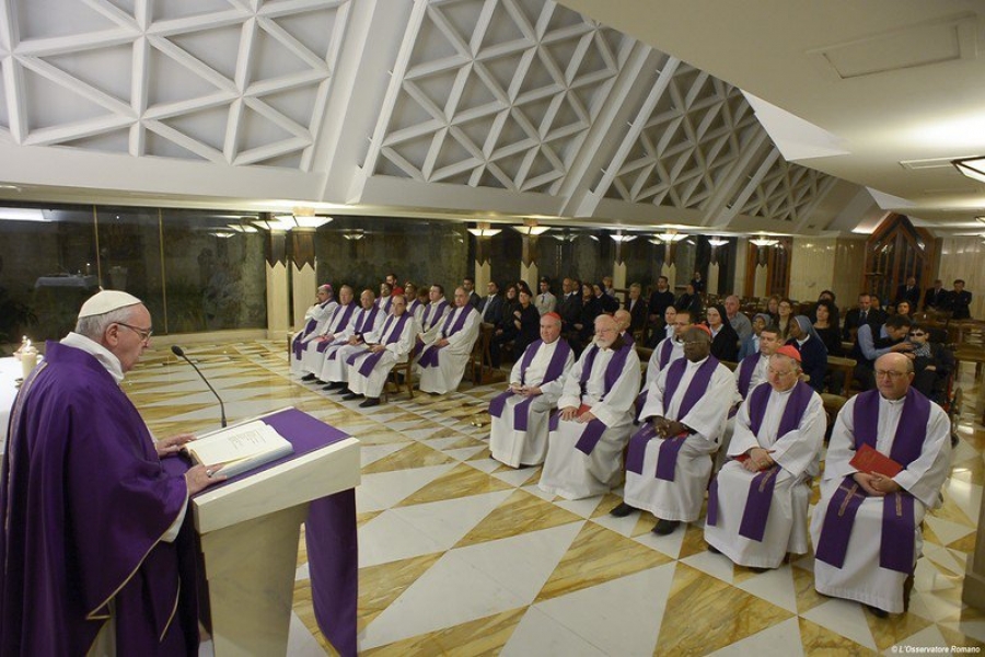 Francisco en Santa Marta: Dios es más grande que nuestros pecados