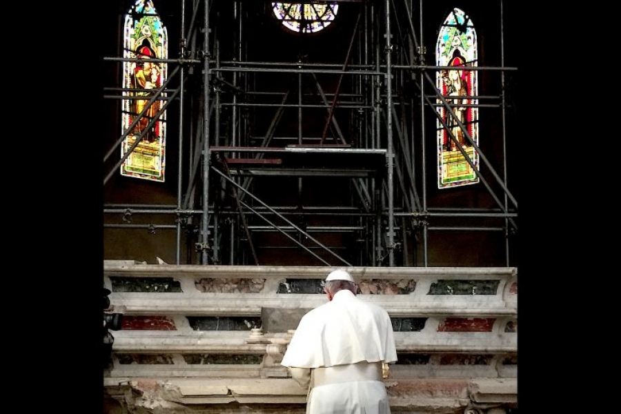Texto completo de las palabras del papa Francisco a la población de Mirandola, afectada por el terremoto de 2012