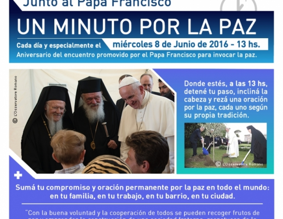 Obispos argentinos invitan a &#039;Un minuto por la paz&#039;