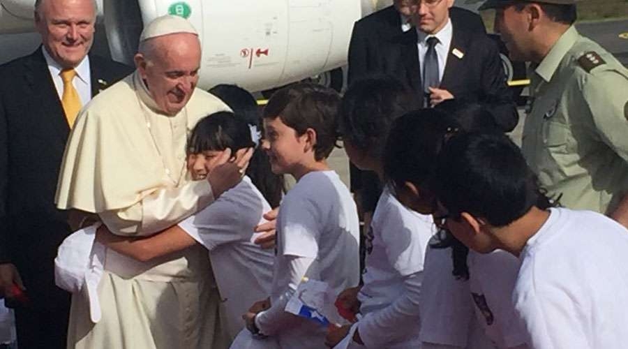 El Papa Francisco llegó a Temuco en su tercer día de visita a Chile