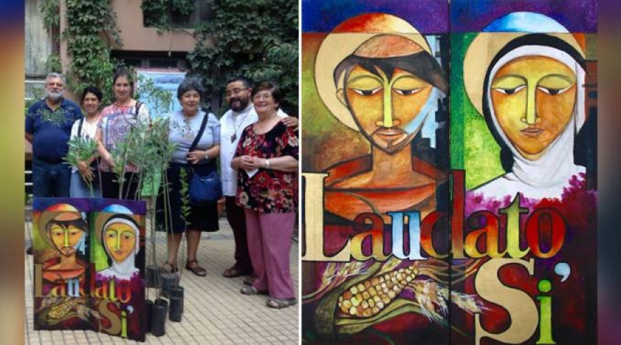 Icono de San Francisco y Santa Clara peregrina en América por el cuidado de la creación