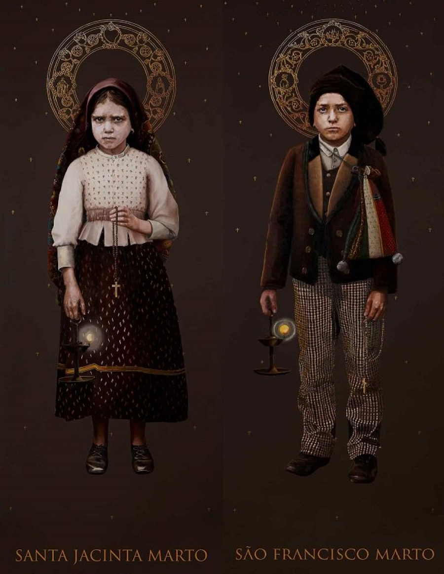 Estos son los retratos oficiales de los pastorcitos de Fátima que el Papa declarará santos
