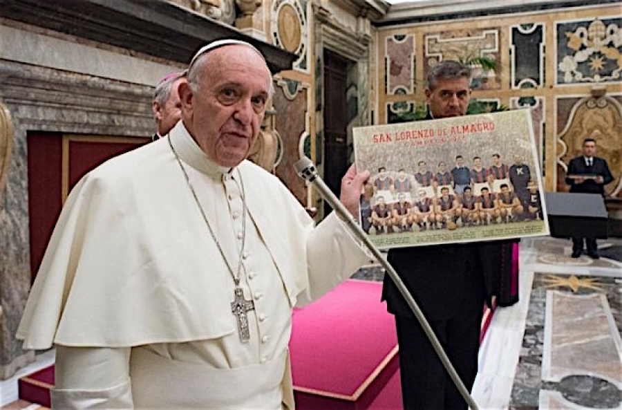 El Santo Padre al Villareal: «Nuestro &#039;juego&#039; no es solo nuestro, debe &#039;transmitir valores&#039;»
