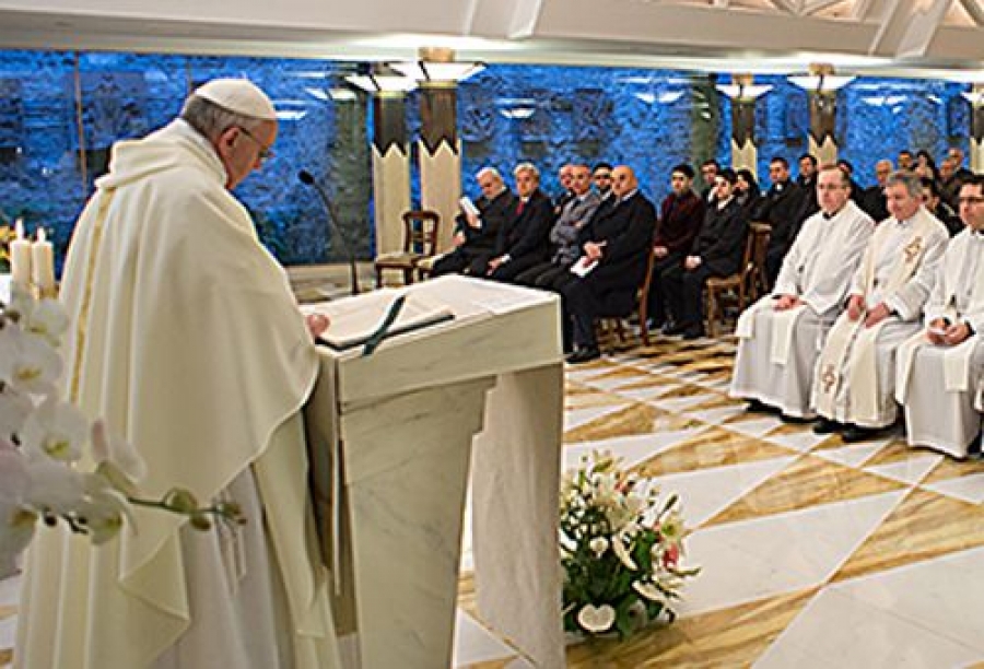 Francisco en Santa Marta: &#039;No somos faquires, nuestro esfuerzo abre las puertas al Espíritu Santo&#039;