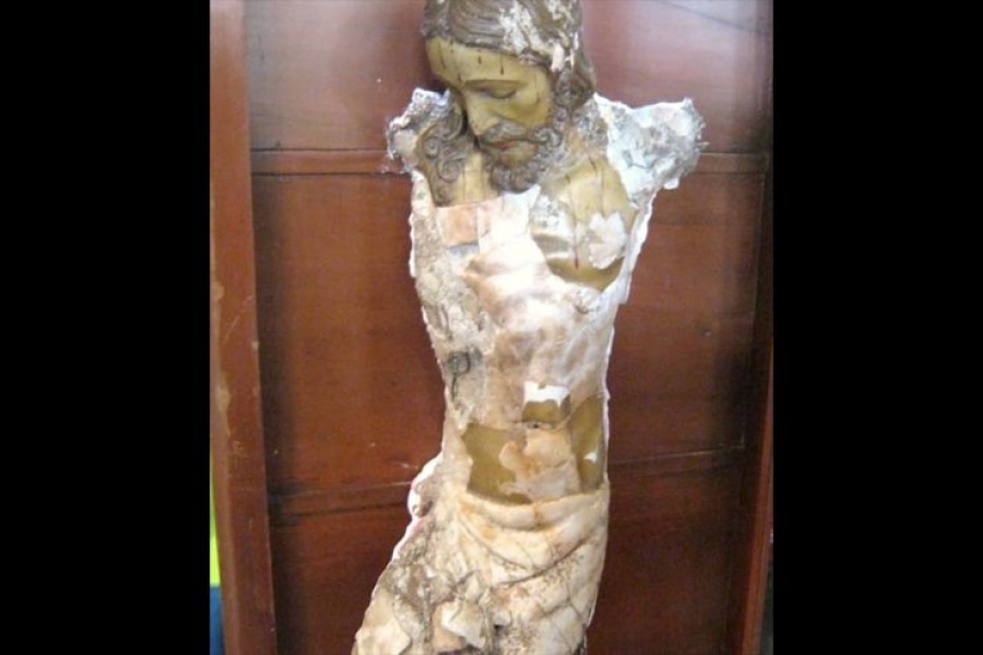 Villavicencio: el Cristo mutilado de Bojayá preside la ceremonia de reconciliación
