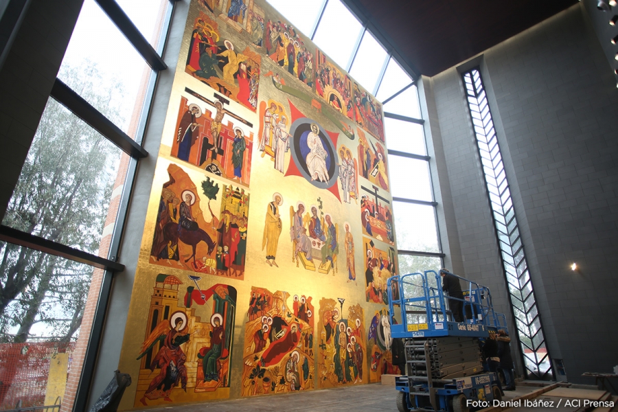 Estrenan impresionante mural de iconos sobre la vida de Cristo en Roma