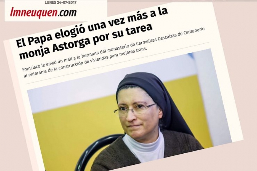 El Papa escribe a una carmelita &#039;de frontera&#039; que trabaja para recuperar a personas de la prostitución y adicciones