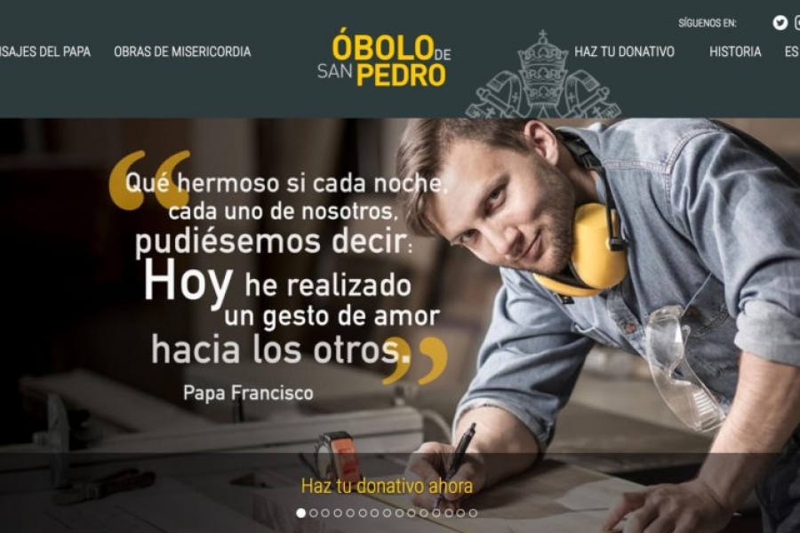 Óbolo de San Pedro, colecta también on-line