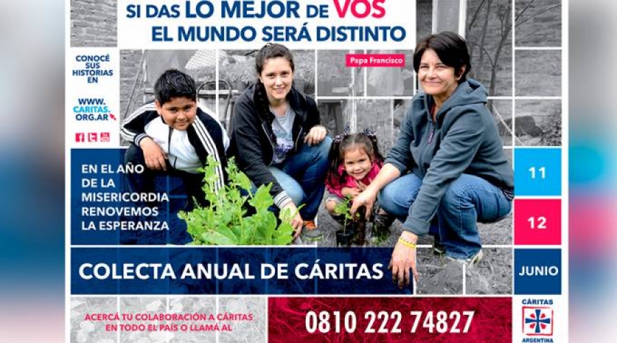 Cáritas Argentina exhorta a participar en colecta anual