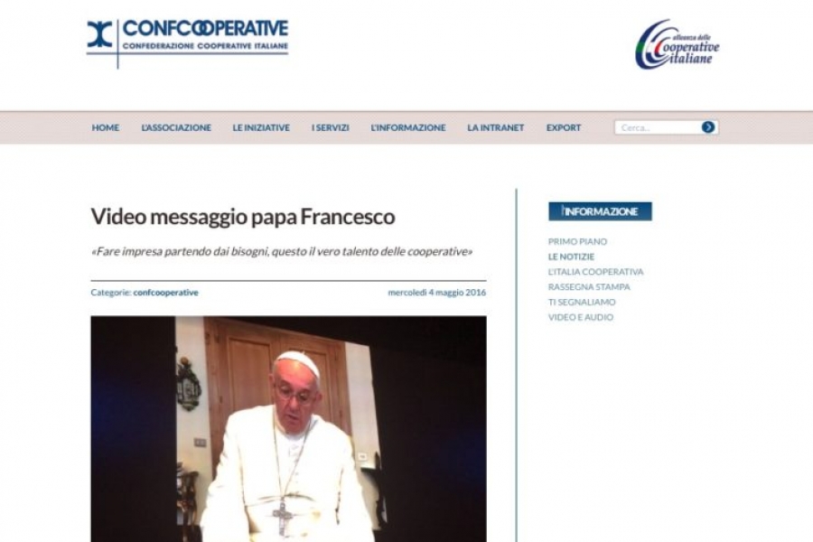 El Papa invita a las cooperativas a crear rédito sin olvidarse de la solidaridad