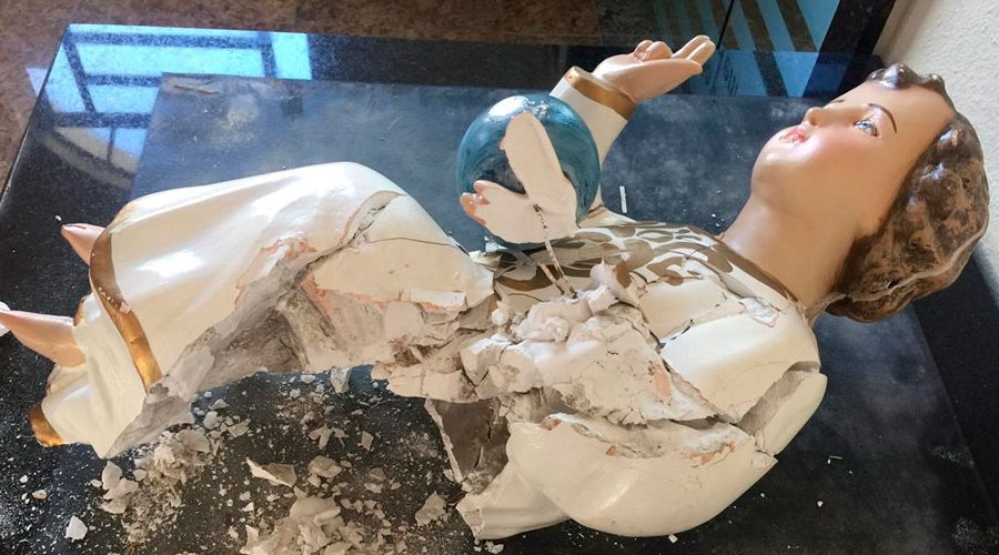 Atacan imágenes de la Virgen y San José en Brasil