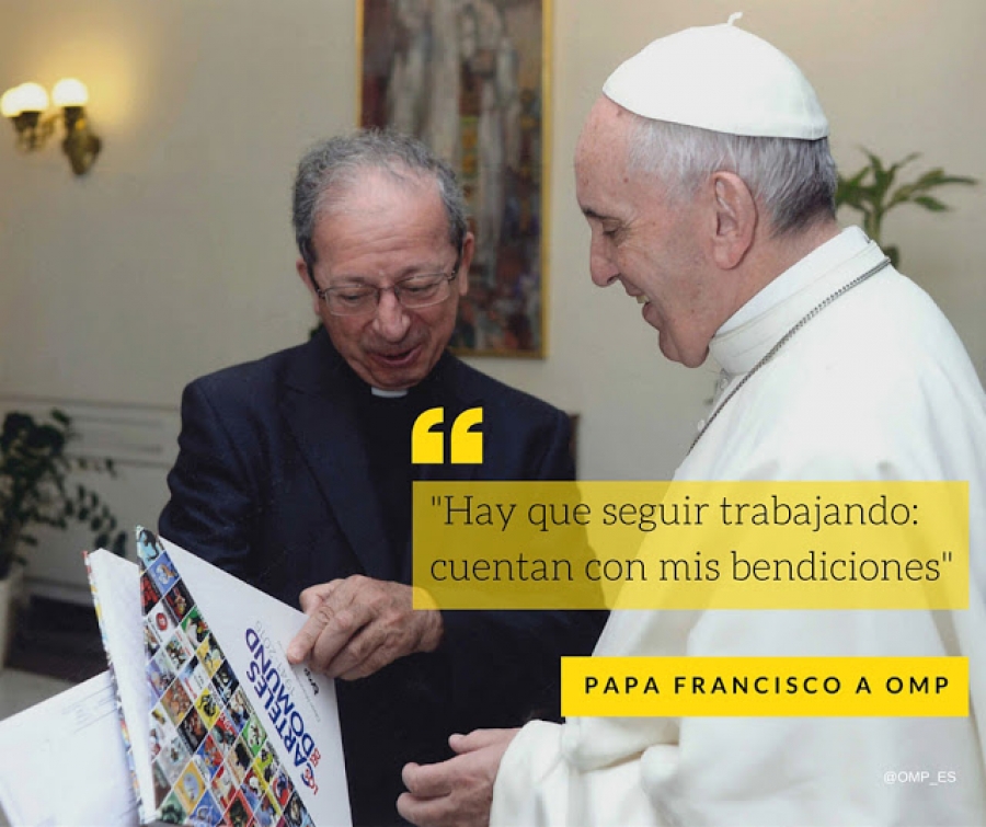El Papa Francisco anima al director nacional de OMP a seguir trabajando por la misión con el mismo ímpetu