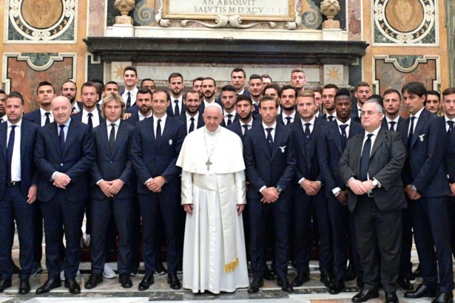 El Papa a los equipos Juventus y Lazio: «Dar testimonio de los valores auténticos del deporte»