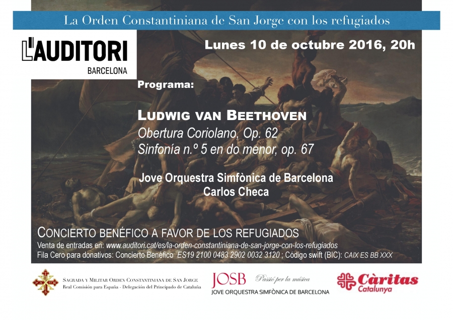 Concierto benéfico a favor de los refugiados en Barcelona