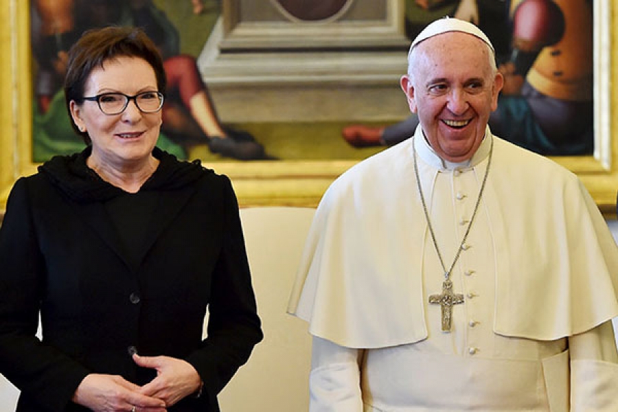El Pontífice recibe a la primera ministra de Polonia